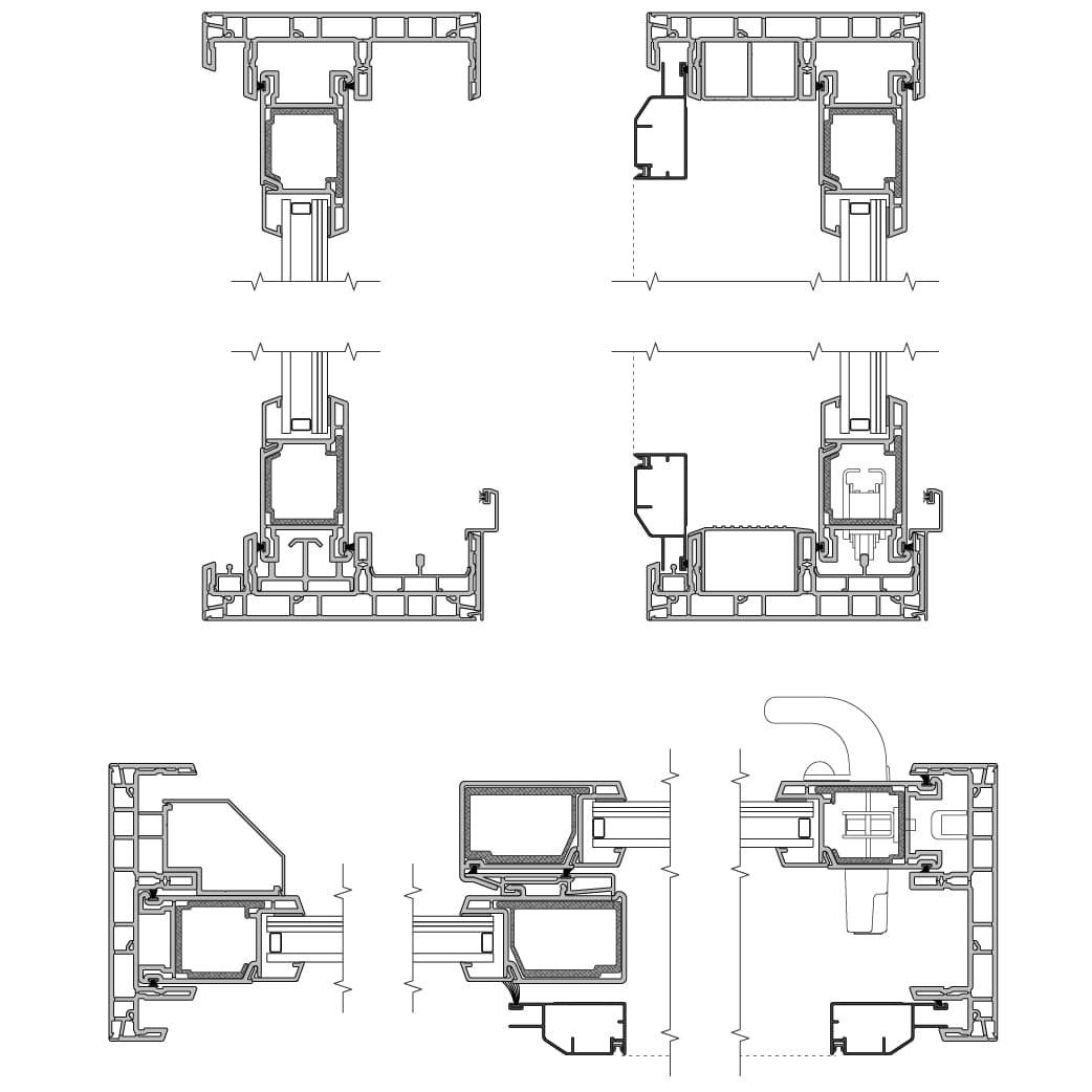 hurricane shield sliding patio door cross sections