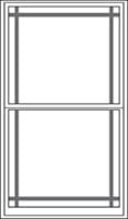 6-Lite Prairie 6 lite prairie grilles on both sashes