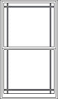 6-Lite Prairie 6 lite prairie grilles on both sashes