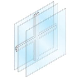Aluminum 3/4" Grilles-Between-the-Glass Aluminum 3/4" Grilles between the glass drawing