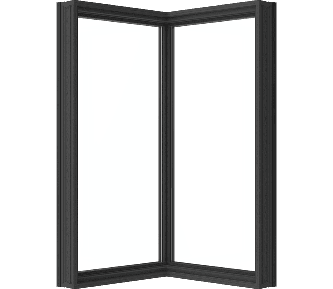 large corner-unit window with cut out background