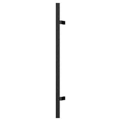 Boulder - Matte Black matte black pivot door boulder round offset handle