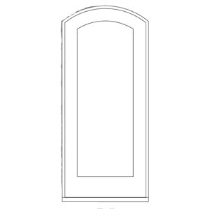 Full Arch Head full arch head shape for a reserve traditional hinged door