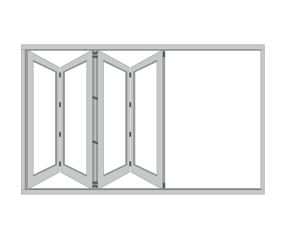 a generic illustration of a bifold window