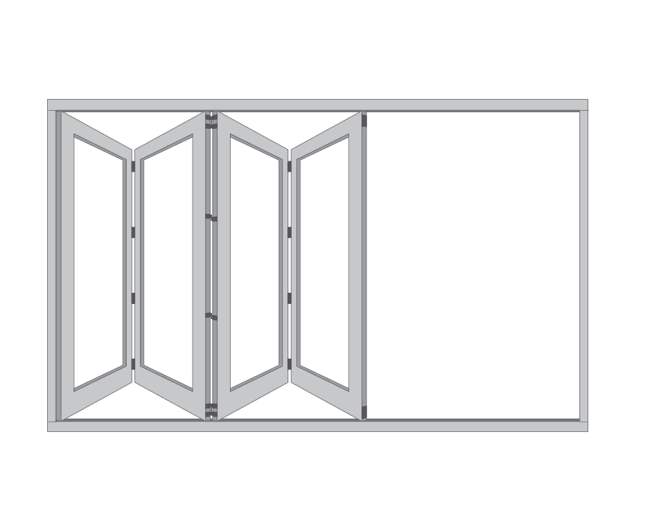 a generic illustration of a bifold window
