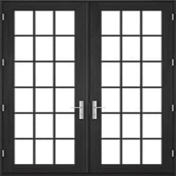 Traditional contemporary hinged door traditional grille pattern