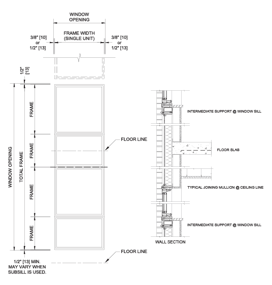 typical elevation for vertical stacks