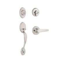 Satin Nickel standard entry door hardware in satin nickel