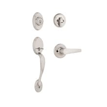 Satin Nickel standard entry door hardware in satin nickel