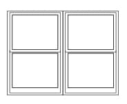 2-wide double-hung window combination 2 wide