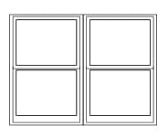 2-wide double-hung window combination 2 wide