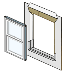 illustration of new construction for windows
