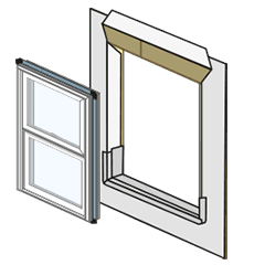 illustration of new construction for windows