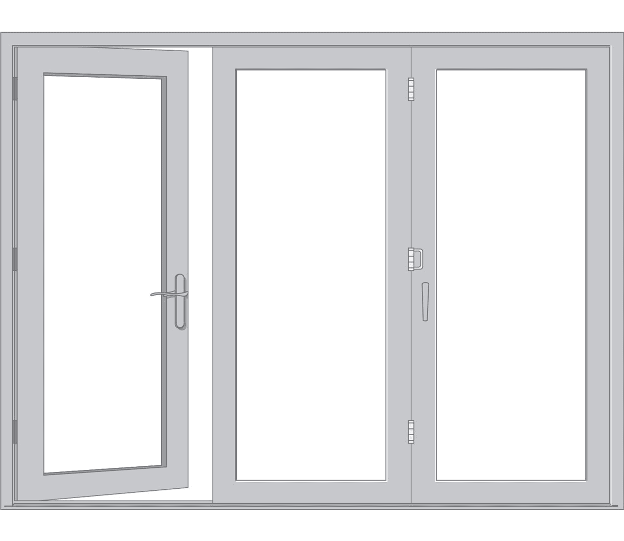 illustration of a bifold patio door reserve traditional