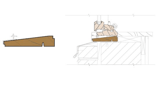 technical drawing of subsill detail