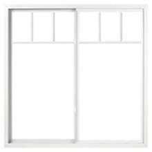 Top Row Pella Impervia sliding window with top row grilles