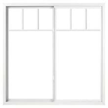 Top Row Pella Impervia sliding window with top row grilles