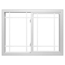 6-Light Prairie 250 sliding window grilles - 6 light