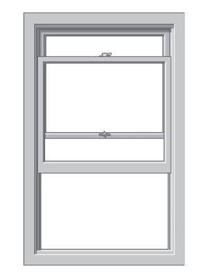 Illustration of a single hung window
