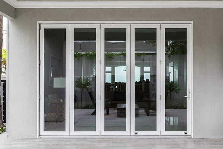 a man and a woman talking through pass-through windows