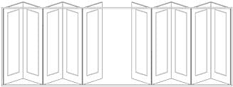 5 Left 5 Right bifold panel configuration 5 left 5 right