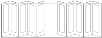 5 Left 5 Right bifold panel configuration 5 left 5 right