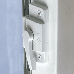White white vinyl cam action lock for 250 sliding windows