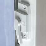 White white vinyl cam action lock for 250 sliding windows