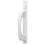 White White sliding patio door handle