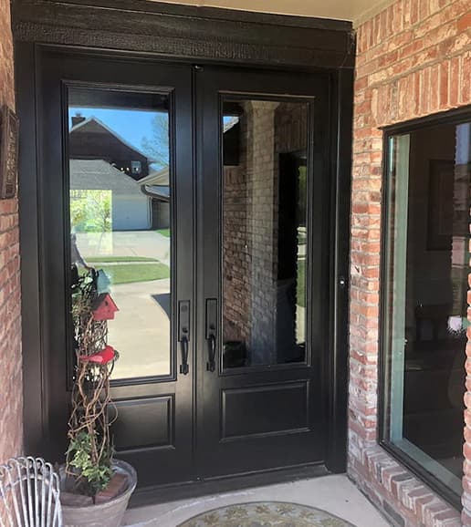 oklahoma gets new black dual panel door